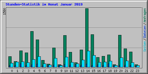 Stunden-Statistik im Monat Januar 2019