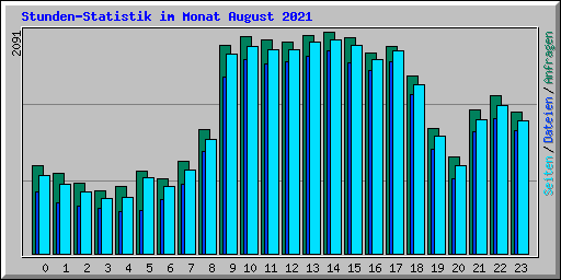 Stunden-Statistik im Monat August 2021