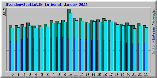 Stunden-Statistik im Monat Januar 2022