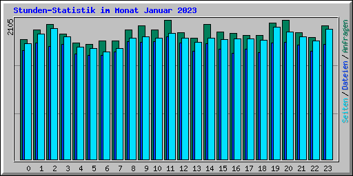 Stunden-Statistik im Monat Januar 2023