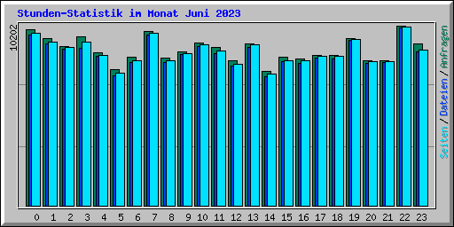 Stunden-Statistik im Monat Juni 2023