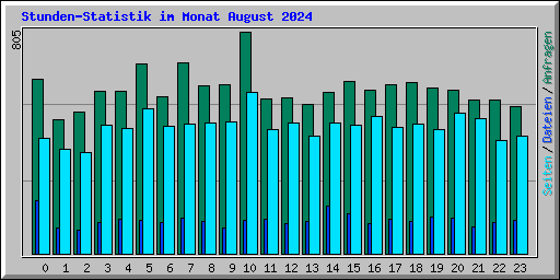 Stunden-Statistik im Monat August 2024