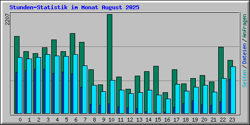 Stunden-Statistik im Monat August 2025