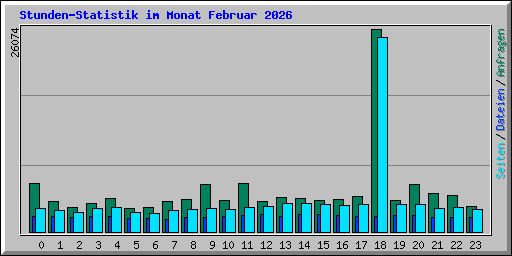 Stunden-Statistik im Monat Februar 2026
